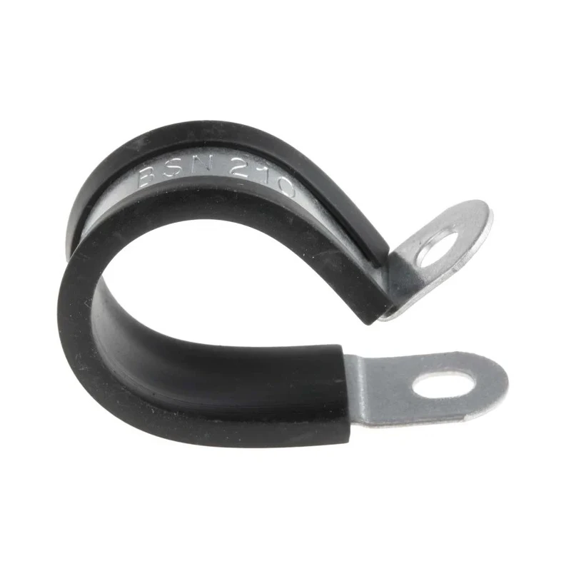 RS PRO Black Plated Steel Cable Clip Screw Fixing 12.7mm Width 1.4mm Depth 20mm Max Bundle Diameter 186-5397