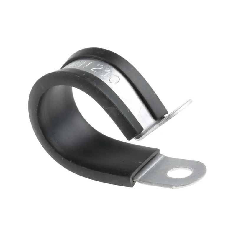 RS PRO Black Plated Steel Cable Clip Screw Fixing 12.7mm Width 1.4mm Depth 20mm Max Bundle Diameter 186-5397