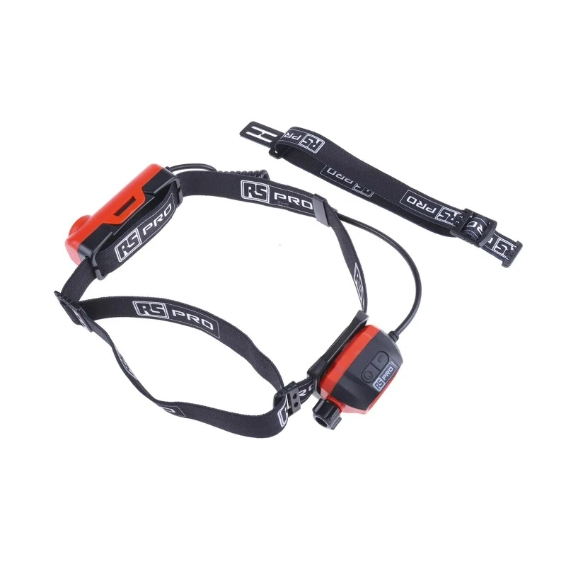 RS PRO Rechargeable LED Head Torch 450 Lumen, IPX5 Water Resistant, 67mm Diameter 186-4622