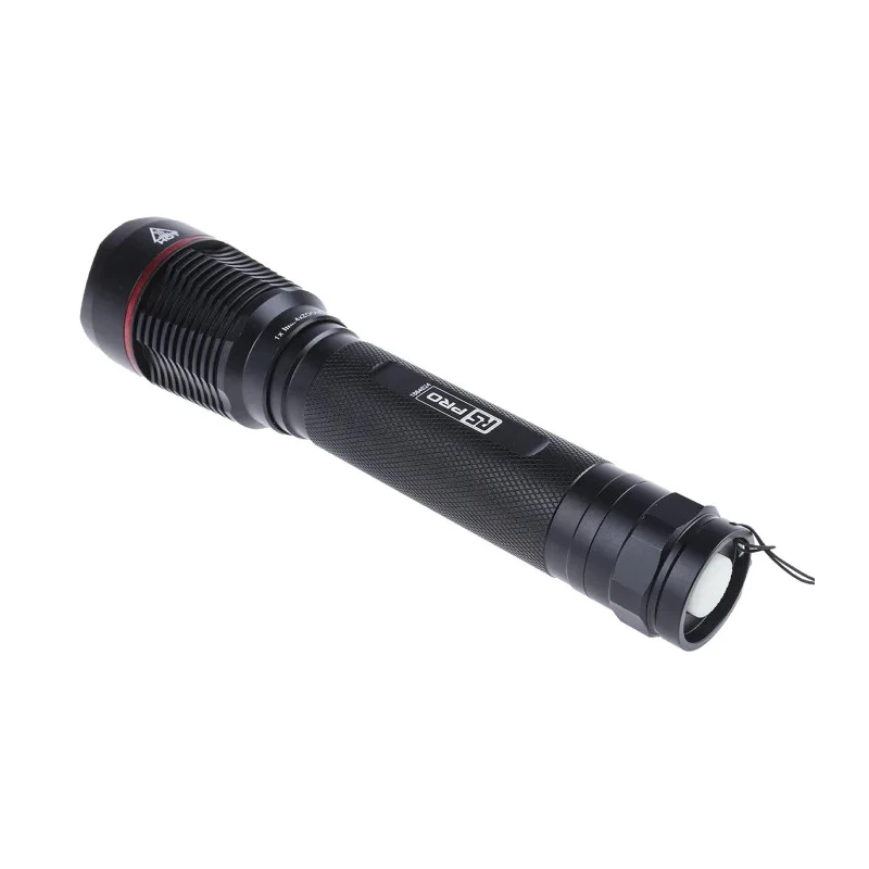 RS PRO High Power Waterproof LED Torch Black 2600 lm, 240 mm, Aluminium Housing, IP67 Protection 186-4624