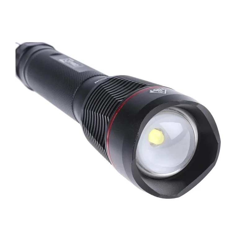 RS PRO High Power Waterproof LED Torch Black 2600 lm, 240 mm, Aluminium Housing, IP67 Protection 186-4624