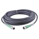 Jumo Male 5-way M12 to Female 5-way Sensor Actuator Cable, 10 m, Green Jacket, 35V, IP65, Model 503579