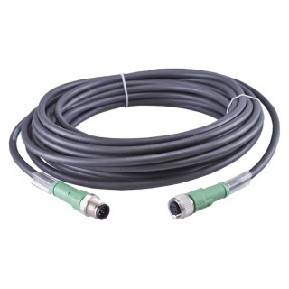 Jumo Male 5-way M12 to Female 5-way Sensor Actuator Cable, 10 m, Green Jacket, 35V, IP65, Model 503579