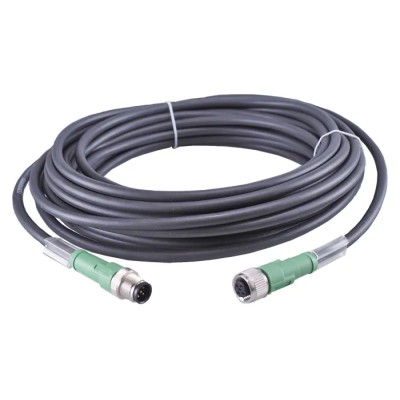 Jumo Male 5-way M12 to Female 5-way Sensor Actuator Cable, 10 m, Green Jacket, 35V, IP65, Model 503579