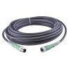 Jumo Male 5-way M12 to Female 5-way Sensor Actuator Cable, 10 m, Green Jacket, 35V, IP65, Model 503579