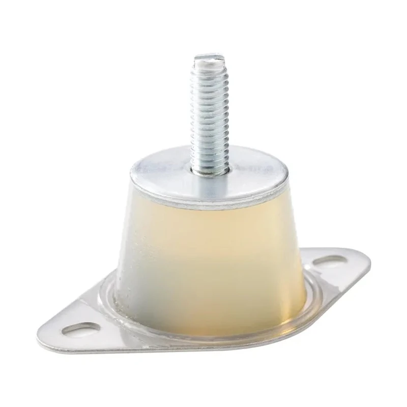 Taica Cylindrical Buffer Foot Shape M6 Anti-Vibration Mount, Male Buffer Foot with 13 kg Compression, 6mm Bore, 30 SF-2 SUS