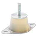 Taica Round M6 Anti-Vibration Mount Male Buffer Foot 150N Compression 10mm Bore 30mm OD 40mm H SF-5 SUS