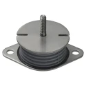 Taica Cylindrical M10 Anti-Vibration Mount Male Buffer Foot 880 N Compression 85 mm OD 64 mm H SF-50 SUS