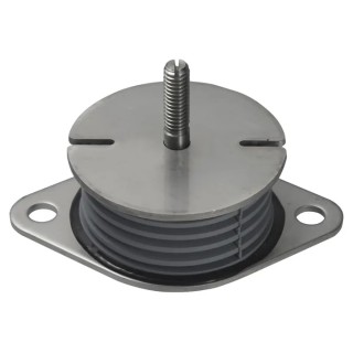 Taica Cylindrical M10 Anti-Vibration Mount Male Buffer Foot 880 N Compression 85 mm OD 64 mm H SF-50 SUS