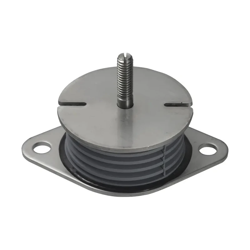 Taica Cylindrical M10 Anti-Vibration Mount Male Buffer Foot 880 N Compression 85 mm OD 64 mm H SF-50 SUS