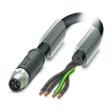 Phoenix Contact Sensor Actuator Cable Male 4 way Straight to 4 way Unterminated 10 m Polyurethane Jacket 1408838