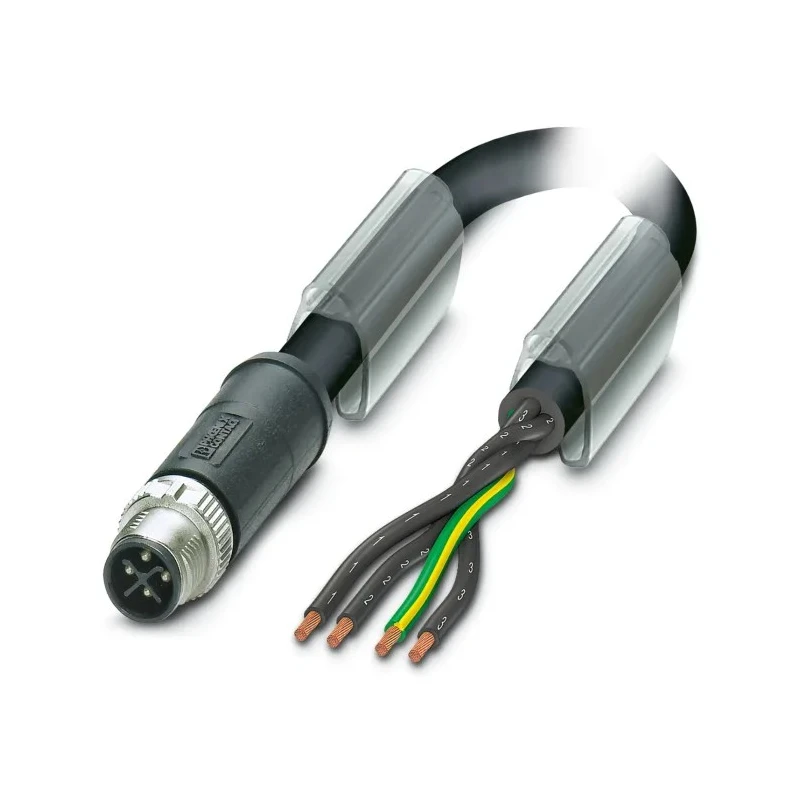 Phoenix Contact Sensor Actuator Cable Male 4 way Straight to 4 way Unterminated 10 m Polyurethane Jacket 1408838