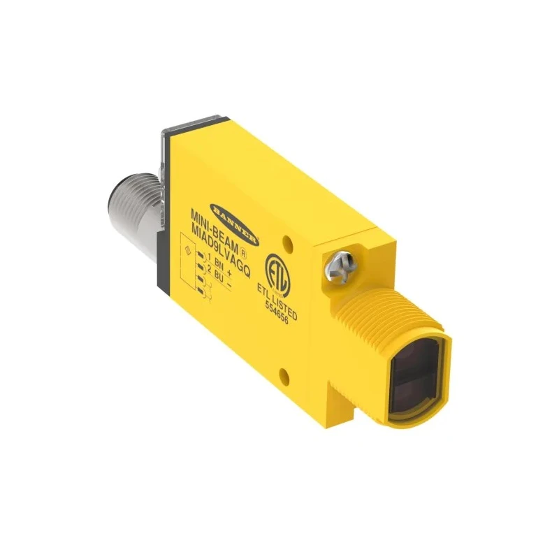 Banner Retroreflective Photoelectric Sensor Block, 2 m Detection Range, IP67, M12 Connector, LED Light Source MIAD9LVAGQ