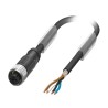 Phoenix Contact Female 4 Way M12 to 4 Way Unterminated Sensor Actuator Cable, 3 m 1682854