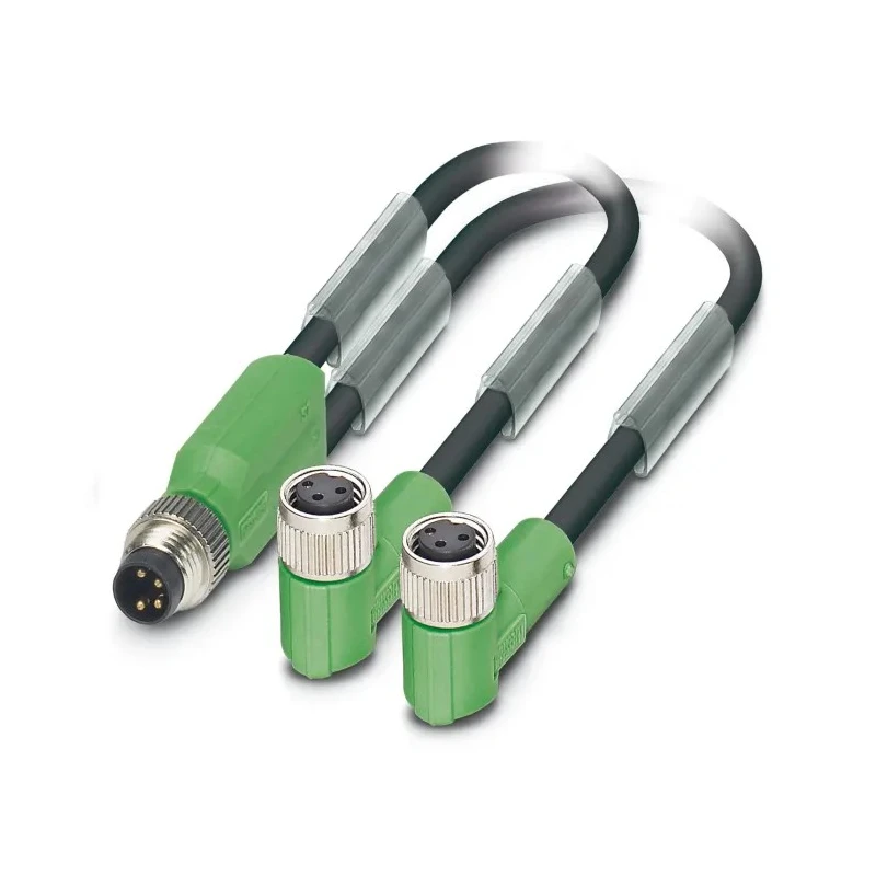Phoenix Contact Sensor Actuator Cable M8 3-Position, Straight Male to Angled Female Connectors, 3 m, Polyurethane 1458732