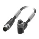 Phoenix Contact Sensor Actuator Cable Male 8 way M12 to Female 8 way M12, 3 m, Polyurethane Jacket, Black, 30V, IEC 1523049