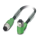 Phoenix Contact Sensor Actuator Cable Male 8 way M12 to Female 8 way M12, 3 m, Polyurethane Jacket, Black, 30V, IEC 1523049