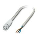 Phoenix Contact Sensor Actuator Cable Female 3 Way M8 to 3 Way Unterminated, 10m Length, PP-EPDM Jacket, Grey, 60V 1406480