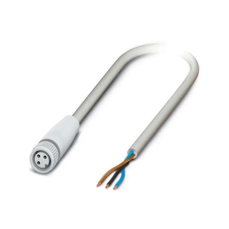 Phoenix Contact Sensor Actuator Cable Female 3 Way M8 to 3 Way Unterminated, 10m Length, PP-EPDM Jacket, Grey, 60V 1406480