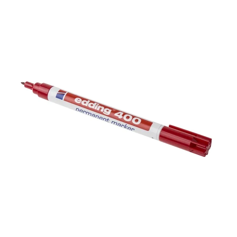 Edding Extra Fine Tip Red Permanent Marker Pen, Bullet Tip, 1mm Line Width 400-002