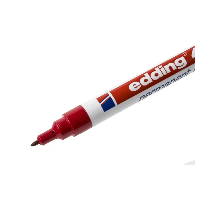Edding Extra Fine Tip Red Permanent Marker Pen, Bullet Tip, 1mm Line Width 400-002