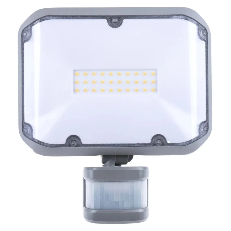 brennenstuhl Floodlight AL Series 20W 30 LED PIR Motion Sensor IP44 Aluminium Housing 3000K Warm White 1178020901
