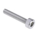 RS PRO Plain Stainless Steel Hex Socket Cap Screw M3 x 16 mm 187-1235