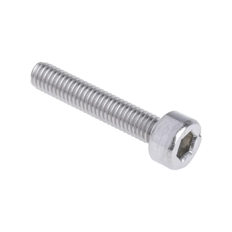 RS PRO Plain Stainless Steel Hex Socket Cap Screw M3 x 16 mm 187-1235