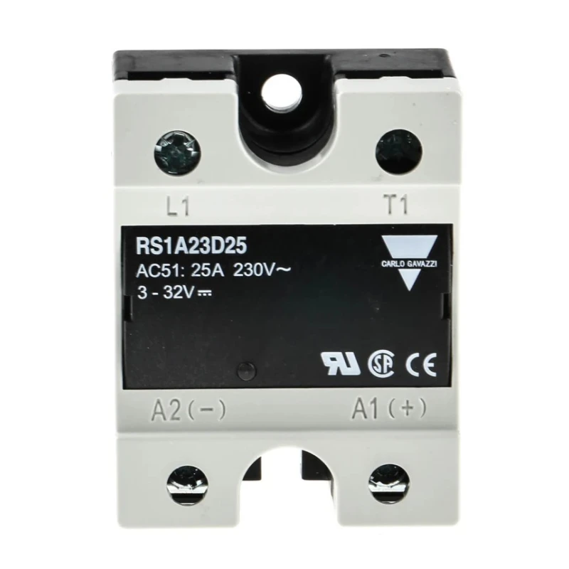 Carlo Gavazzi RS1A Series Solid State Relay, 25 A Load Current, Panel Mount, 265 V AC Load Voltage, 32 V DC Control 