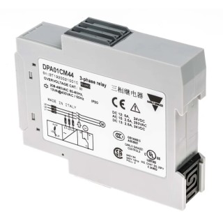 Carlo Gavazzi 3 Phase Monitoring Relay 177/550 V AC Monitor Range SPDT Contact DIN Rail Mount DPA01CM44