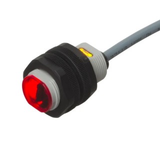 Carlo Gavazzi Diffuse Photoelectric Sensor Barrel Style 1 m Detection Range PNP Output IP66 IP69K PA18CAD10PASA