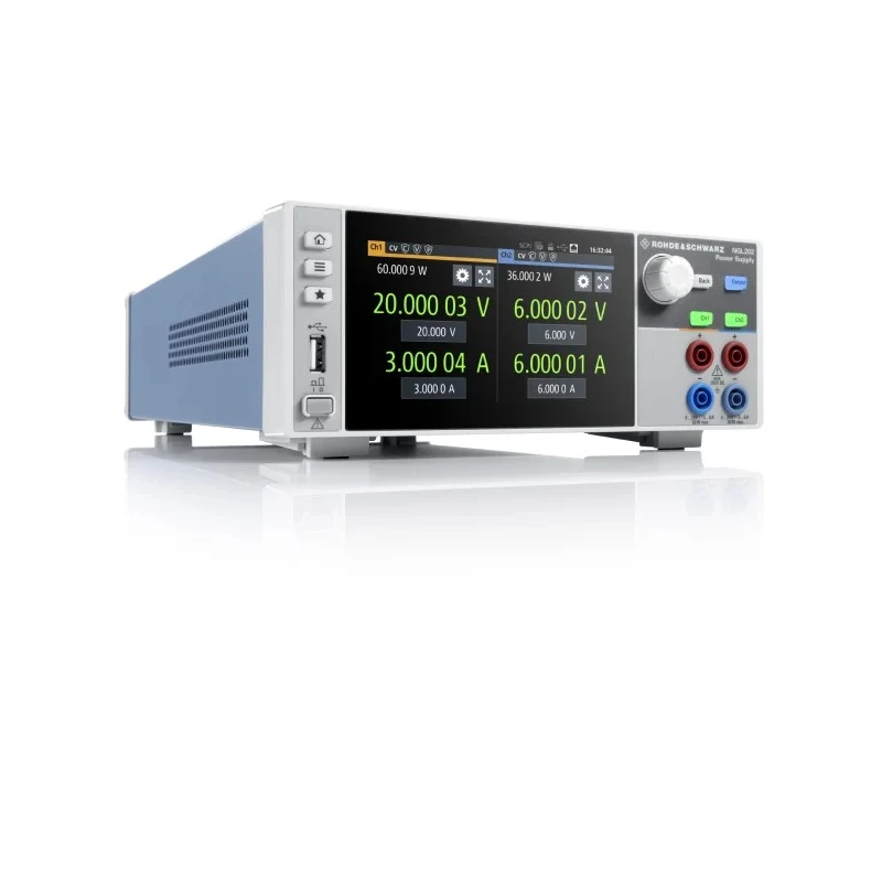 Rohde & Schwarz Digital Bench Power Supply Bundle 2-Output 0 mV to 20 V 120 W 6 A Max NGL-COM2b