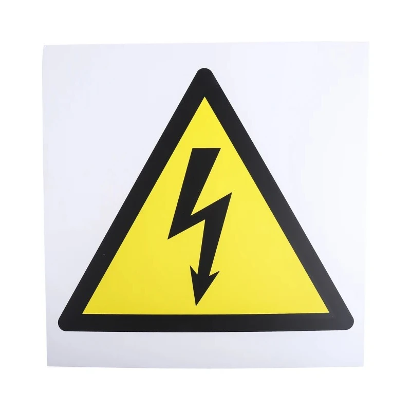 RS PRO Hazard Warning Sign Electrical Hazard Plastic ISO 7010 Symbol 300mm x 300mm 857-8700