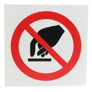 RS PRO Plastic Do Not Touch Prohibition Sign 200mm x 200mm ISO 7010 857-8699