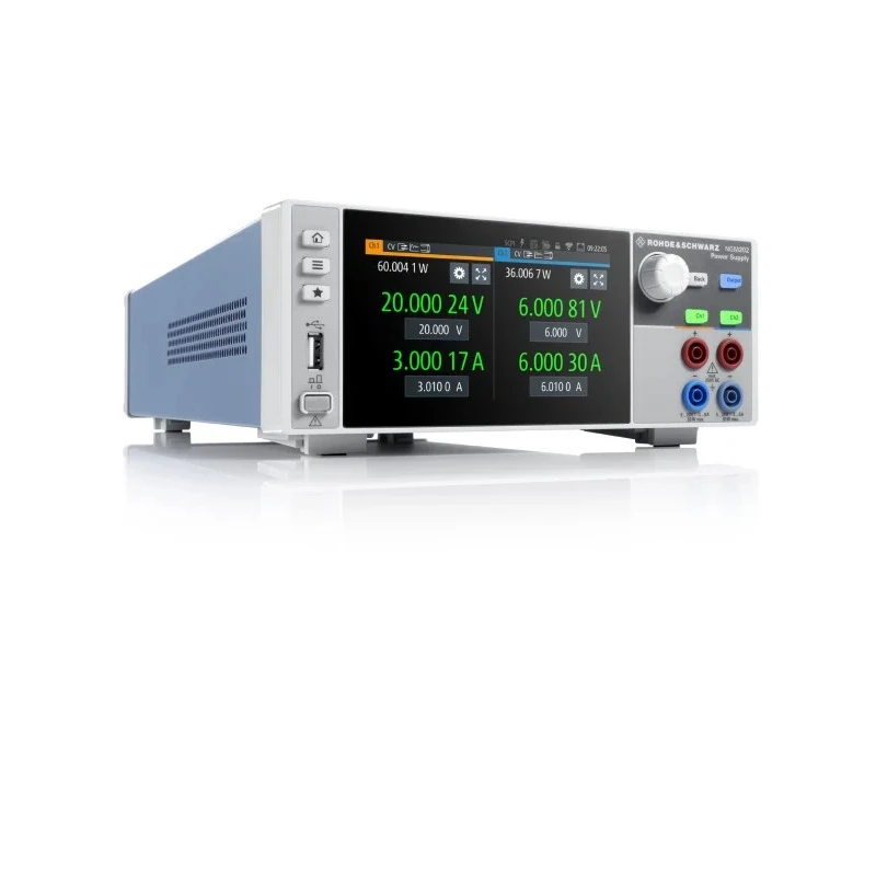Rohde & Schwarz Digital Bench Power Supply Bundle, 2-Output 0 mV to 20V, 120 W, 6 A Max NGM-COM2b