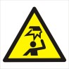 RS PRO Hazard Warning Sign Overhead Obstacle Plastic 200mm x 200mm ISO 7010 857-8703