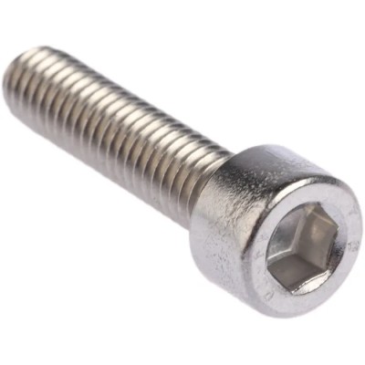 RS PRO Plain Stainless Steel Hex Socket Cap Screw M6 x 25 mm 187-1421