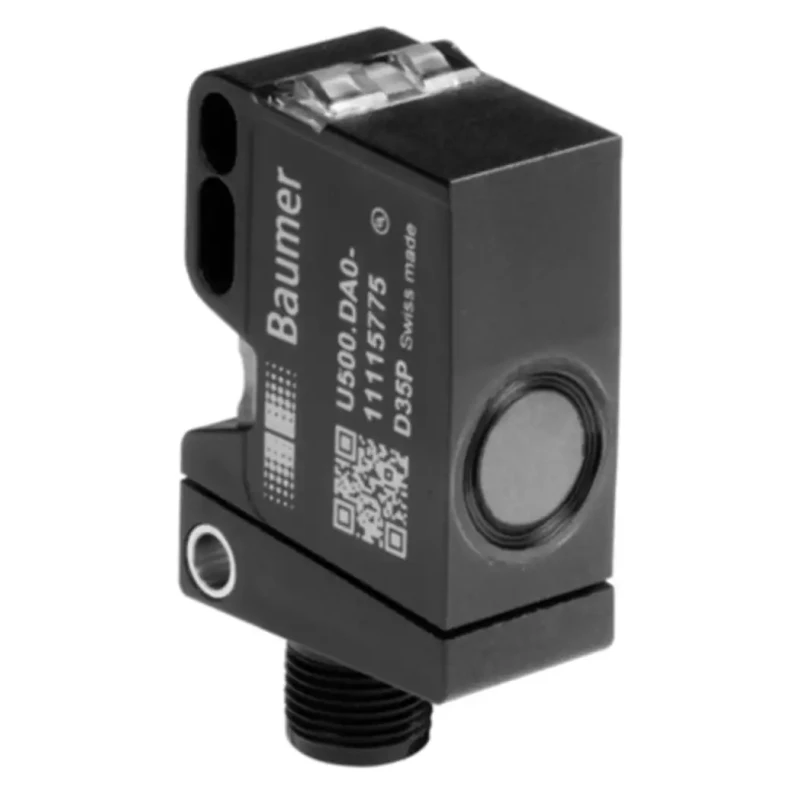 Baumer Block Ultrasonic Proximity Sensor 56.2mm Length 32.2mm Width Plastic Housing IP67 0/10 V Output U500.DA0.2-UAMJ.72F