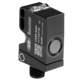 Baumer Ultrasonic Proximity Sensor M12 x 1 Thread, Block Body, Plastic Housing, IP67, 1000mm Detection U500.PA0.2-GP2J.72F