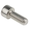 RS PRO Plain Stainless Steel Hex Socket Cap Screw M8 x 20 mm DIN 912 A Grade 187-1487