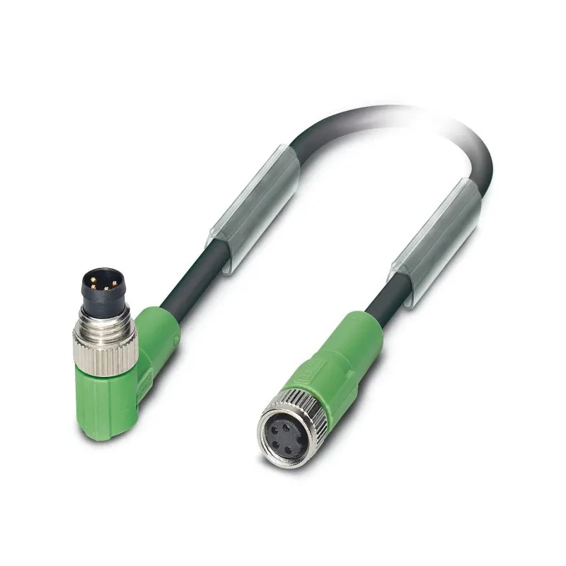 Phoenix Contact Sensor Actuator Cable, Male 4 Way M8 Right Angle to Female 4 Way M8 Straight, 300 mm, Polyurethane 1682223