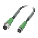 Phoenix Contact Sensor Actuator Cable Male 4 way M12 Straight to Female 4 way M8 Straight, Polyurethane Jacket 1694923