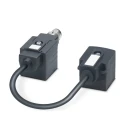 Phoenix Contact Sensor Actuator Cable Female 4 way DIN 43650 Form A to Male 4 way M12, 24V, 150 mm Cable Length 1458143