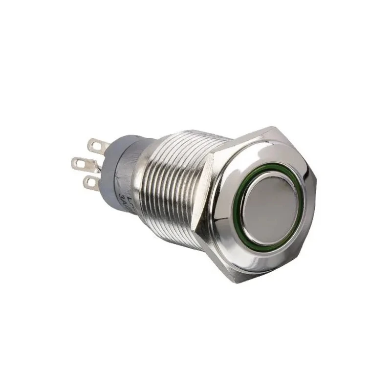 Arcolectric (Bulgin) Ltd Illuminated Push Button Switch Latching Panel Mount DPDT 16.2 mm Cutout Red LED MP0045