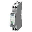 Siemens Residual Current Circuit Breaker with Overload Protection, 6A Current Rating, 1-Pole, 30 mA Trip 5SV1316-6KK06