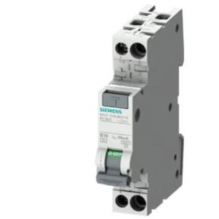 Siemens Residual Current Circuit Breaker with Overload Protection 6A Current Rating 2-Pole 30 mA Trip 5SV1316-7KK06