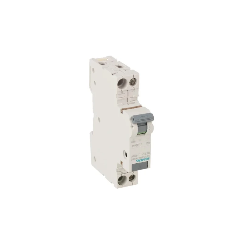 Siemens Residual Current Circuit Breaker with Overload Protection 2A Current Rating 2-Pole 30 mA Trip 5SV1316-7KK02