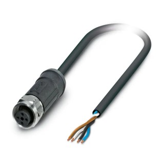 Phoenix Contact Sensor Actuator Cable Female 4 Way M12 to 4 Way Unterminated, 250V, 2m Length, PEX Jacket 1454079