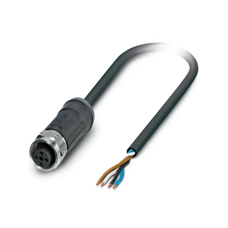 Phoenix Contact Sensor Actuator Cable Female 4 Way M12 to 4 Way Unterminated, 250V, 2m Length, PEX Jacket 1454079
