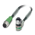 Phoenix Contact Sensor Actuator Cable Male 4 way M12 to Female 4 way M12, 3 m, Polyurethane Jacket, IP65/IP67/IP68 1668548
